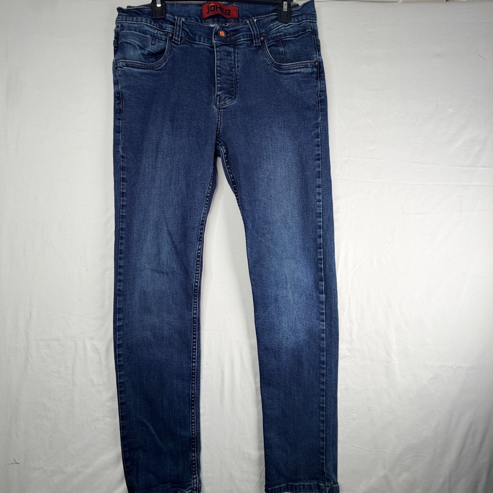 Vtg Joker Jeans Wear Mens Blue Straight Leg Denim Pants Size 34